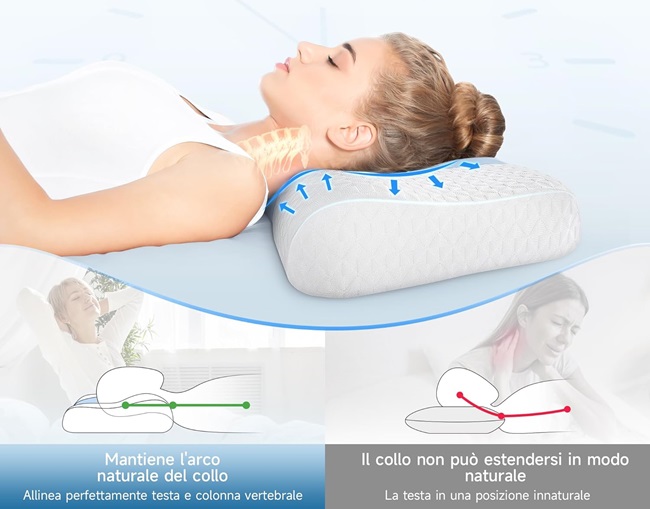Cuscino cervicale per dormire