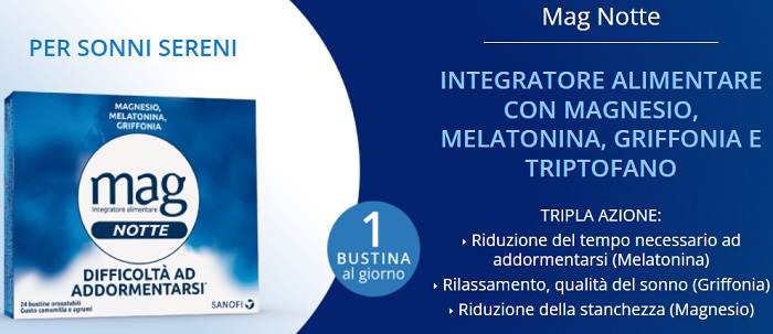 Mag Notte Integratore per dormire bene Mag Notte Integratore per dormire bene