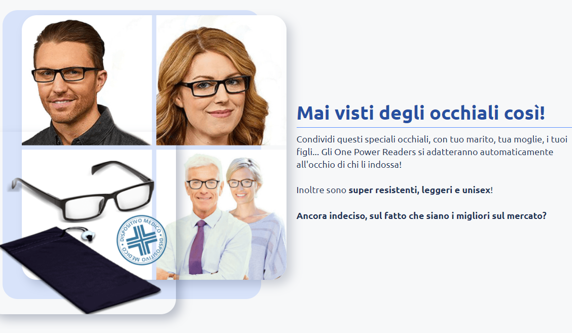 Occhiali da lettura One Power Readers recensioni