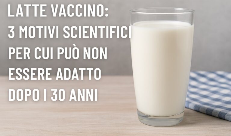 non bere latte dopo i 30 anni